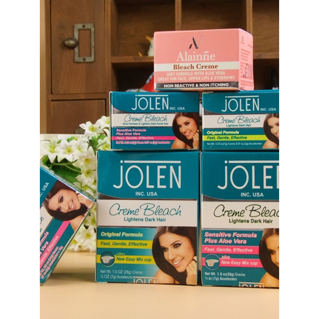 Kem tẩy trắng lông mày chống dị ứng JOLEN Facial Beard Aloe Vera