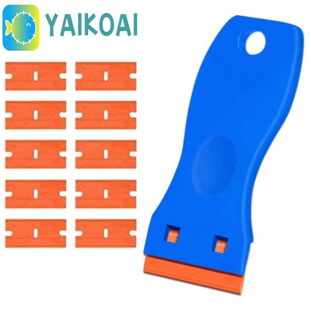 GLENES Glass Clean Scraper Window Squeegee Cleaning Scraper Razor Ceramic Glass Car Edged Cleaner