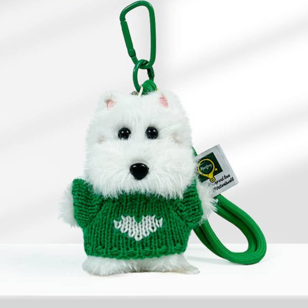 Cartoon Niche Scrawl West Highland Keychain Puppy Pendant Cute Doll Plush Gift Toy Pendant K1o8