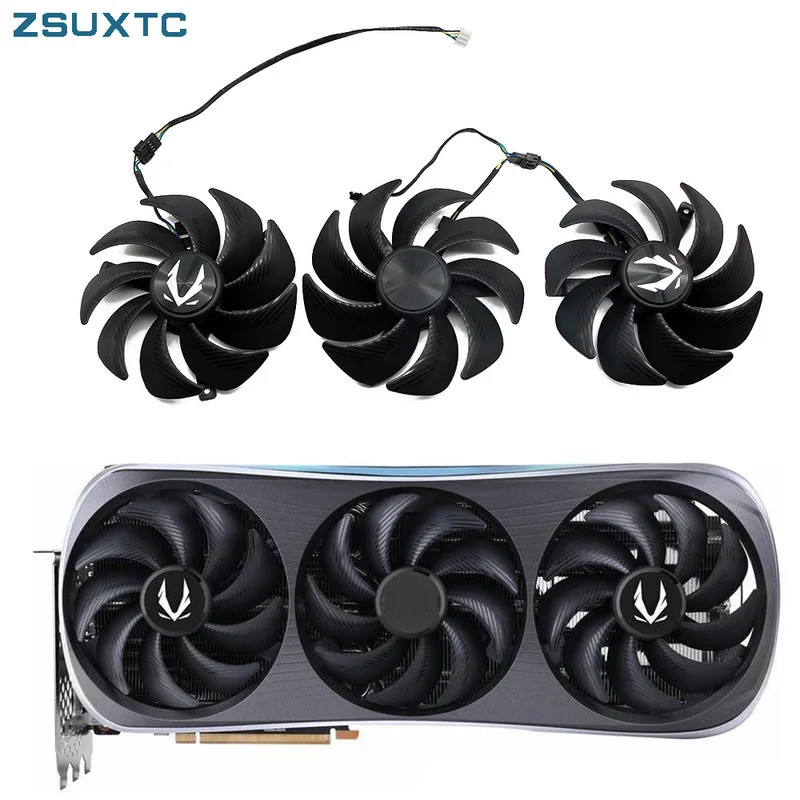 Quạt Card Video HL GAH3S2H GAA3S2H RTX4080 Cho ZOTAC GeForce RTX 4080 super 4090 AMP EXTREME AIRO Ca