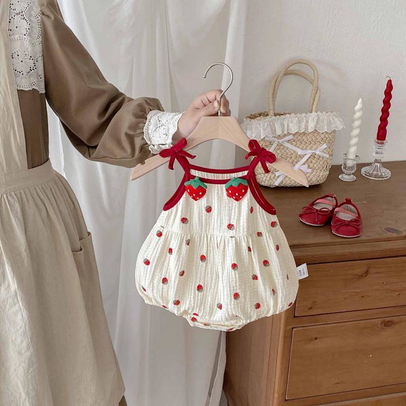 Baby Summer Wear Newborn Clothes Baby Girl Jumpsuit Full Moon Romper Summer Thin cHgP
