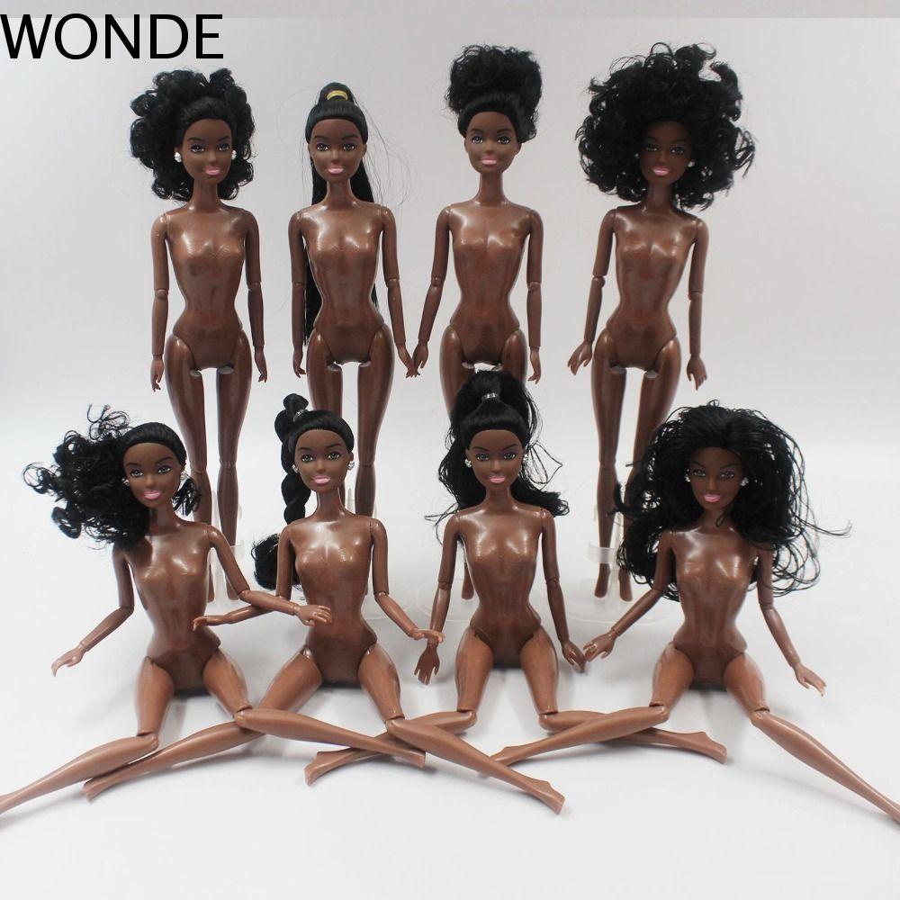 Búp Bê WONDE, Búp Bê Đen Di Chuyển Được Da Đen, Đồ Chơi Trẻ Em Tóc Đen Búp Bê BJD Đẹp 30cm Đồ Chơi B