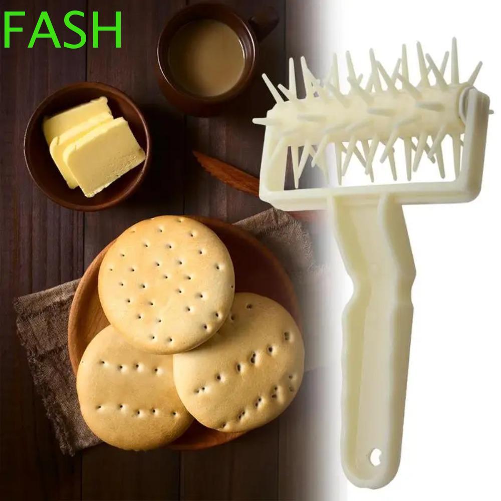 FASH Pizza Roller Pin, Tay cầm bằng nhựa Pizza Dough Puncher, Di động có thể treo DIY Pie Needle Whe