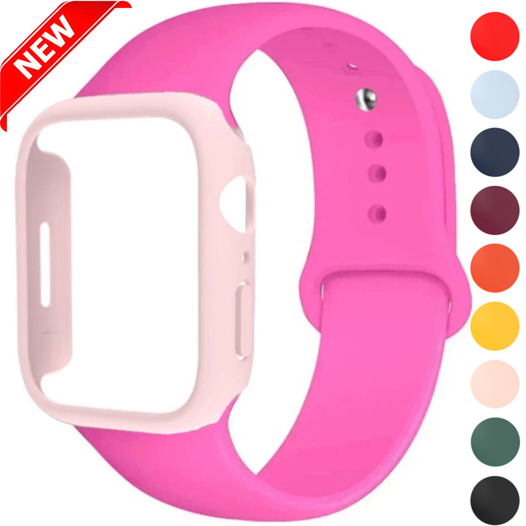 Ốp PC rỗng + Dây đeo silicon cho Apple Watch S11 42mm 46mm Series 10 42 / 46mm IWatch Series 11 10 4