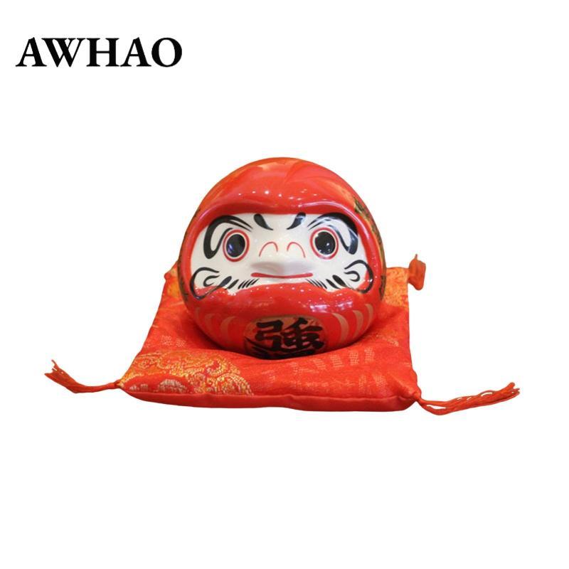 Nồi tiết kiệm búp bê Daruma Daruma bằng gốm Daruma cho cửa hàng văn phòng trang trí nội thất
