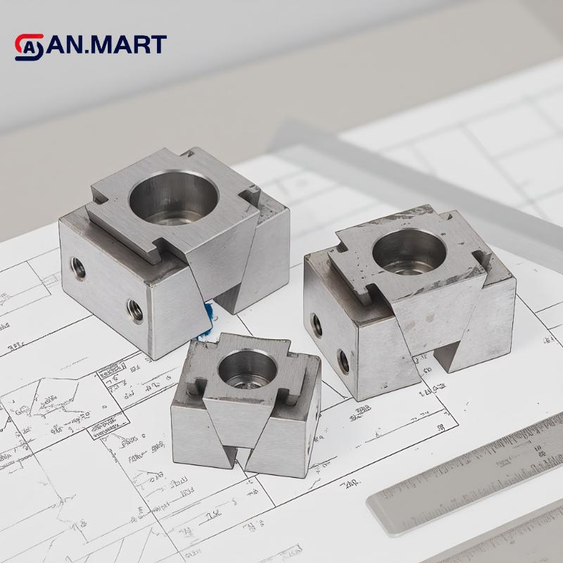 AN.MART CNC M6 M8 M10 Kẹp Đa Trạm OK Kẹp Nêm Khối Mở Rộng Chính Xác Phó Cho Gia Công Nghiệp VN