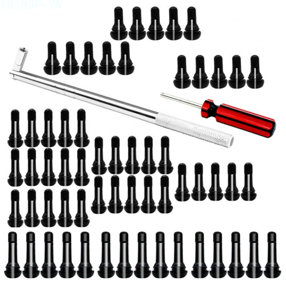 [Ysp]Tire Valve Stem Puller Set 62 Pieces with Valve Core Removal Tool and EPDM Valve