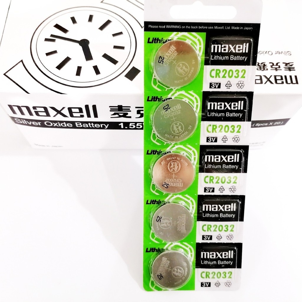 Nút đồng hồ Pin maxell Gói thẻ 2032 CR2032 maxell maxell Chính hãng Authentic