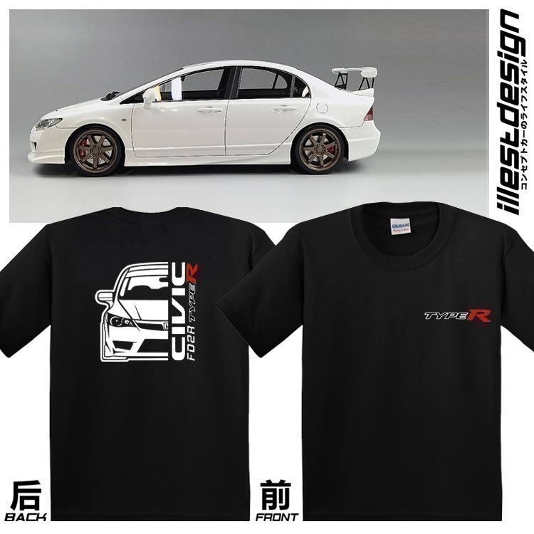 Thời trang 23 2026 Auto Tees: Honda Civic FD2R TYPE R Civic FK2R TYPE R FK8R MUGEN JS RACING FEELS A