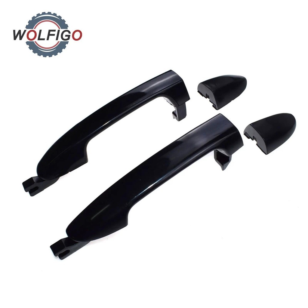 WOLFIGO Phù Hợp Cho Xe Kia Spectra 2004-2009 Bên Ngoài Tay Nắm Cửa Lái Xe & Hành Khách Phía Sau Đen 