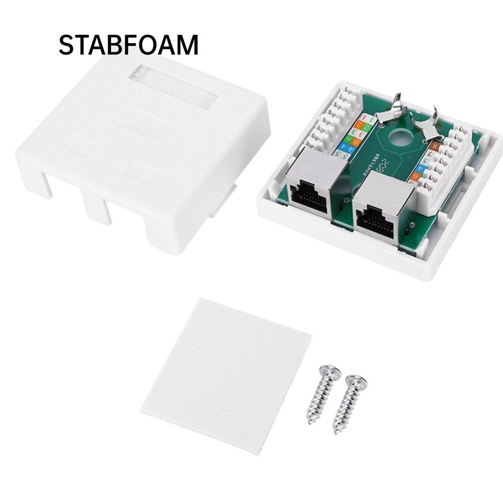 Hộp gắn bề mặt STABFOAM, RJ45-8P8C có ốc vít và băng keo hai mặt Hộp gắn RJ45-8P8C, Lắp đặt bộ chuyể