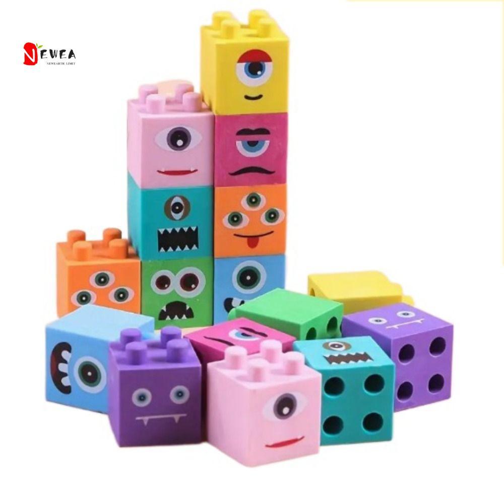 NEWEARTH LIMIT Little Beast Eraser Toy, Creative DIY Building Block Eraser, Kindergarten Clean Erase