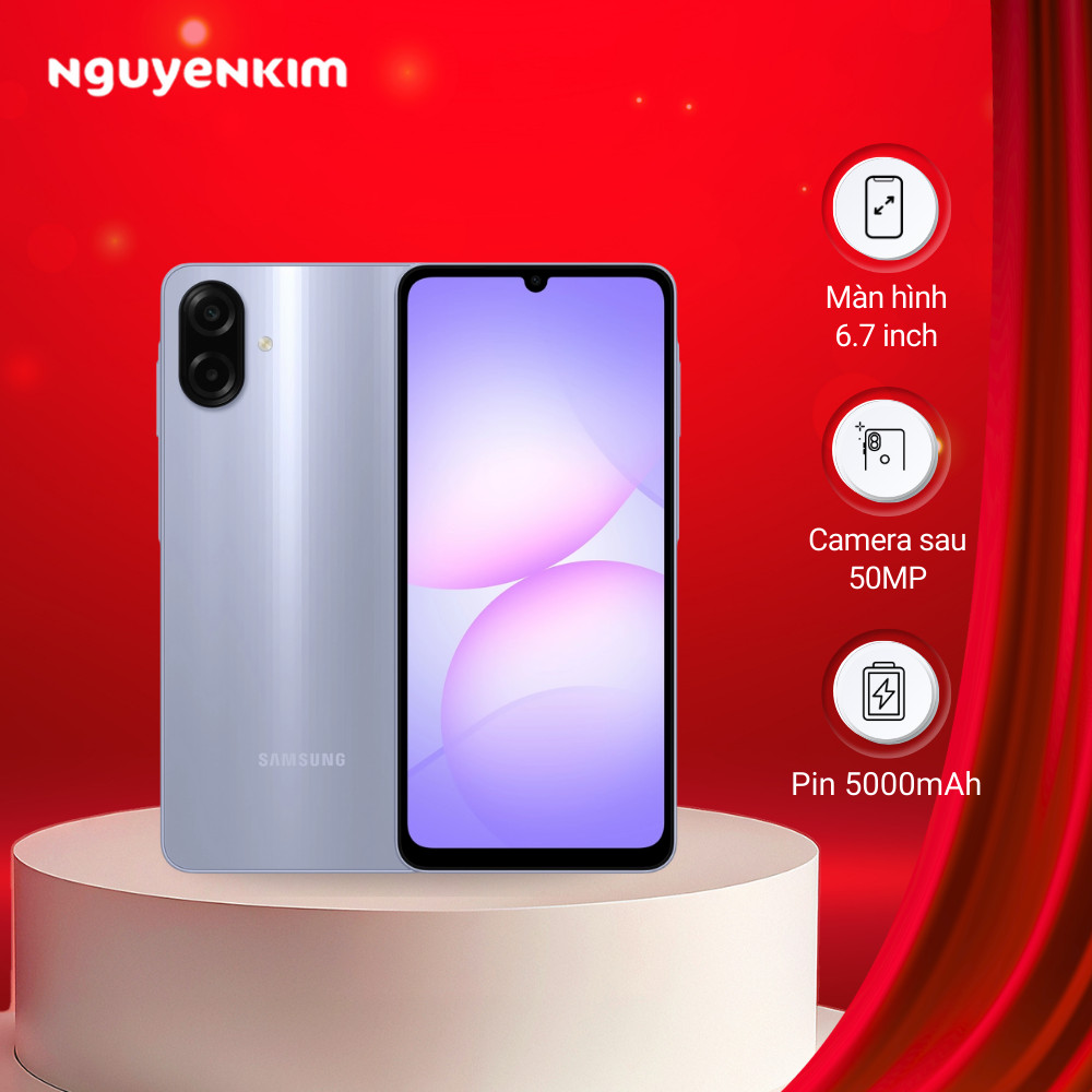 Điện thoại Samsung Galaxy A07 4G 4GB/128GB Tím Nhạt (SM-A075F/DS)