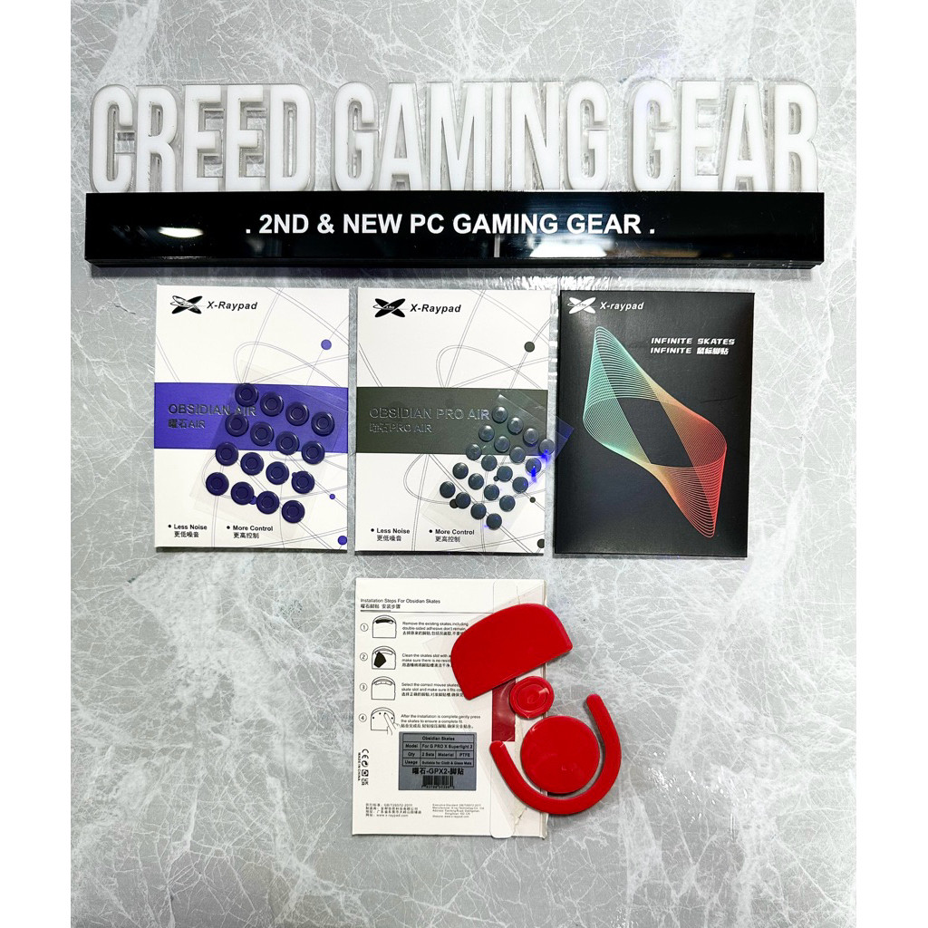 Mouse Feet X-RAYPAD (xraypad) Obsidian Và U9 thiên control kiểm soát tốt