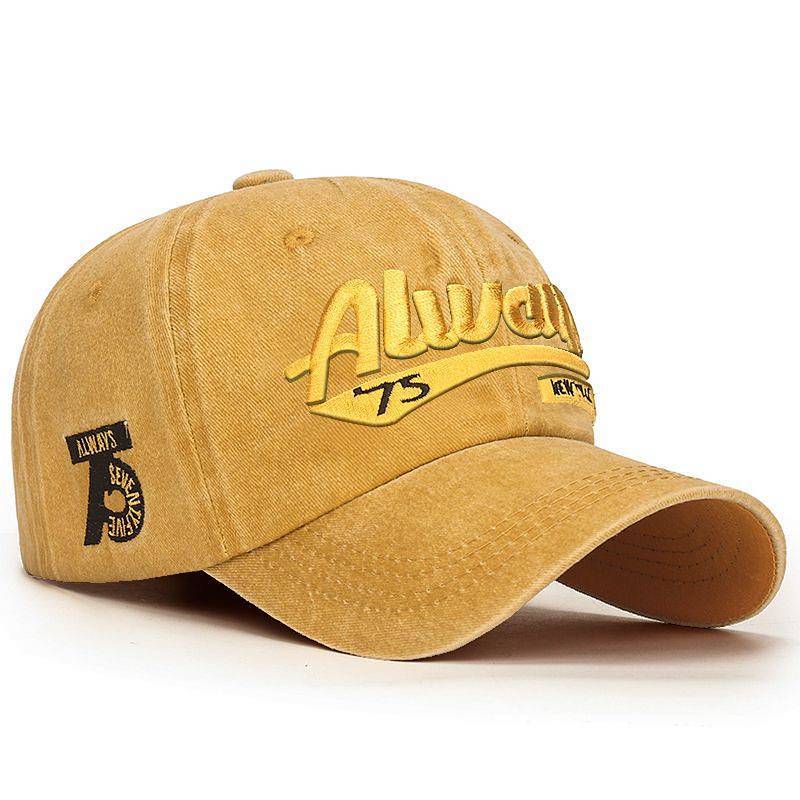 New Washed Distressed Letters Embroidered Peaked Cap Trendy Men's Outdoor Fashion Personality iOE1