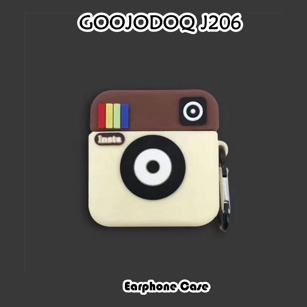 [Chất lượng cao] Dành cho Vỏ GOOJODOQ J206 Vỏ silicon mềm Vỏ tai nghe hoạt hình Niche