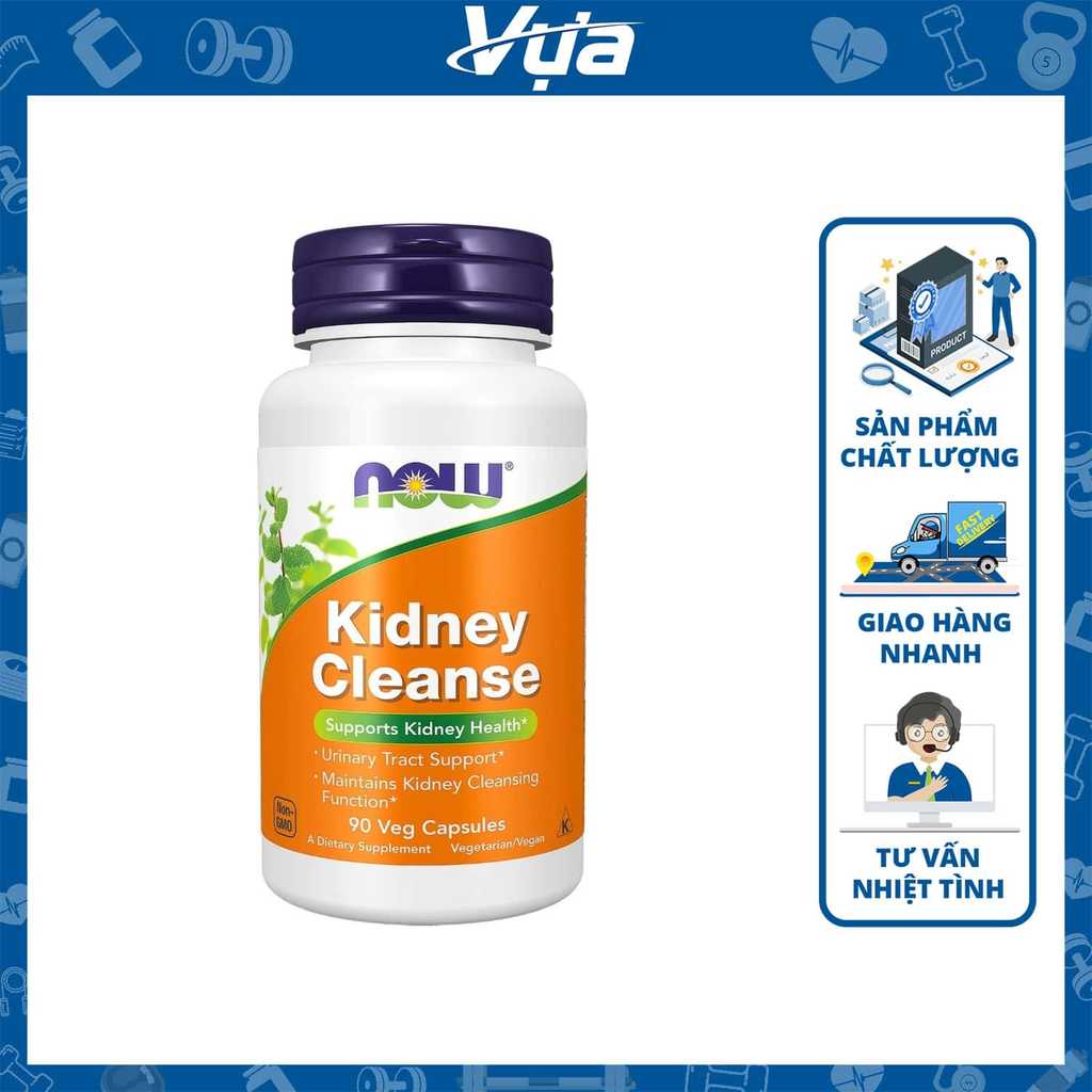 Viên uống NOW - Kidney Cleanse (90 viên) - Hỗ trợ thanh lọc thận