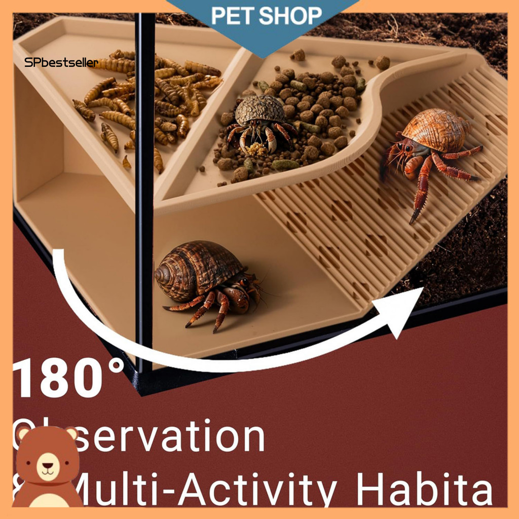 Sp Pet Habitat Decor Hermit Crab Habitat Hemit Crab Hideout Cave Shelter Underground Habitat Corner 
