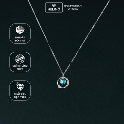 Dây chuyền bạc nữ HELINO đá Moonstone Galaxy đổi màu cao cấp tinh tế C46