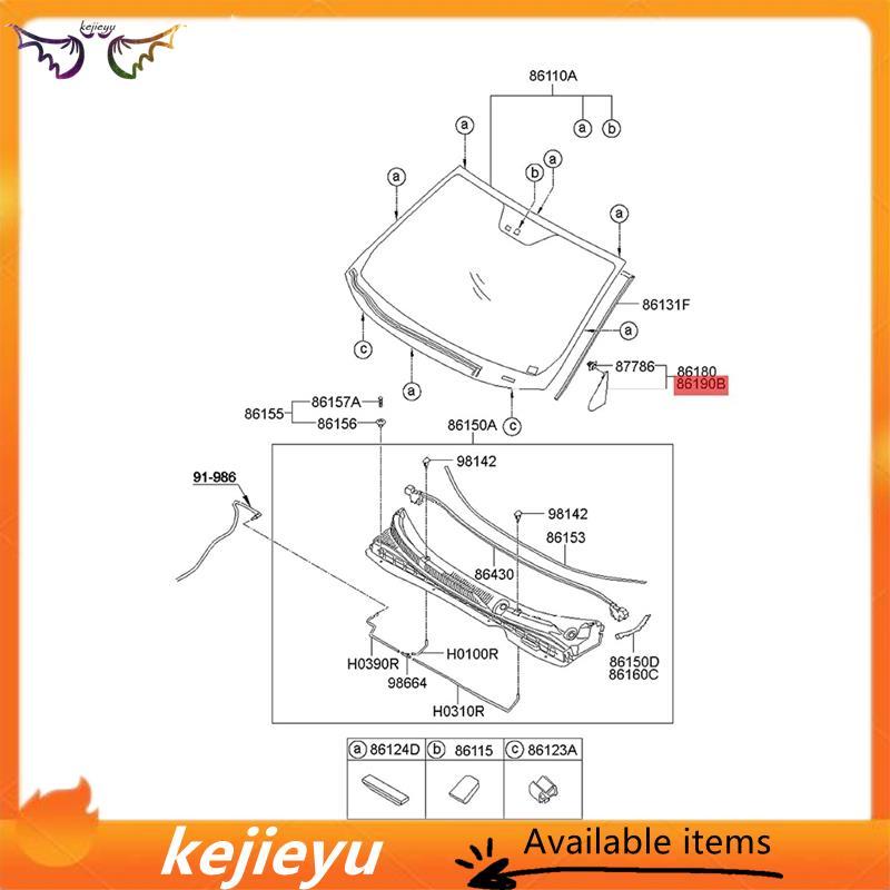 1 Cặp Cửa Sổ Bên Góc Tam Giác Cho IX35 2010-2017 86180-2S000 86190-2S000