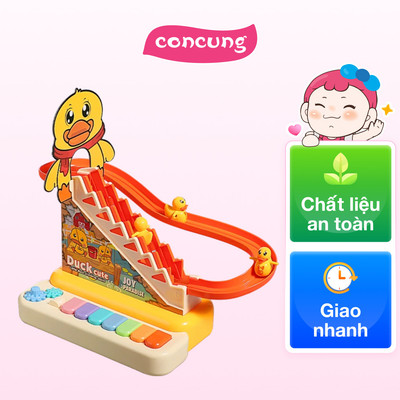 Bộ đàn piano kèm cầu trượt vịt leo thang có nhạc đèn LH16881338 C509
