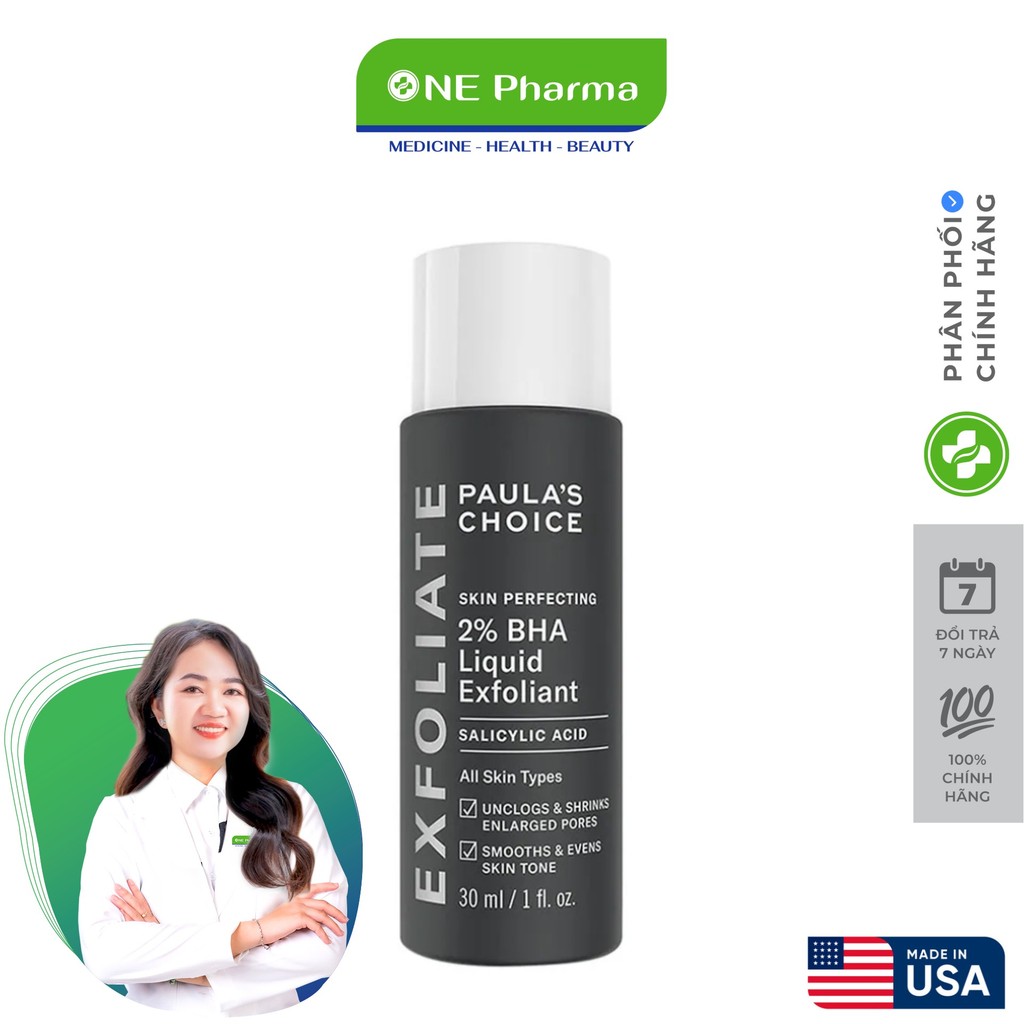 Tẩy Tế Bào Chết Paulas Choice 2% BHA-Paula's Choice Skin Perfecting 2% BHA Liquid - 30ml