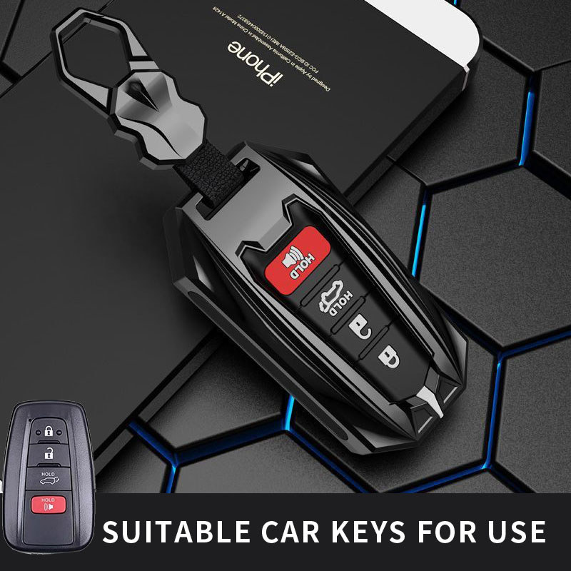 Phù Hợp Cho Xe Ô Tô Hợp Kim Kẽm Silicon Chìa Khóa Vỏ Vỏ Vỏ Bảo Vệ Cho Xe Toyota CHR Camry Corolla RAV4 Highlander Prius Land Cruiser Prado