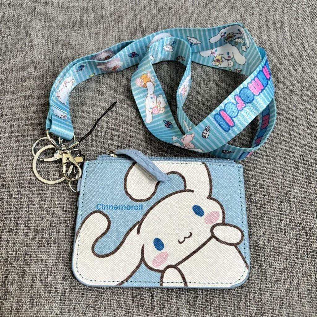 Dễ Thương Cinnamoroll Trẻ Em Ví EZ-Link Đựng Thẻ Có Dây Móc Khóa Da PU Chống Thấm Nước Xe Buýt Hộp Đ