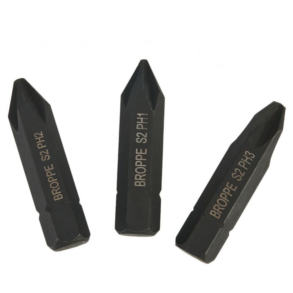 Bit vít từ tính màu đen cho vít nhanh chóng và dễ dàng lái xe PH1 / PH2 / PH3 Chiều dài 36mm