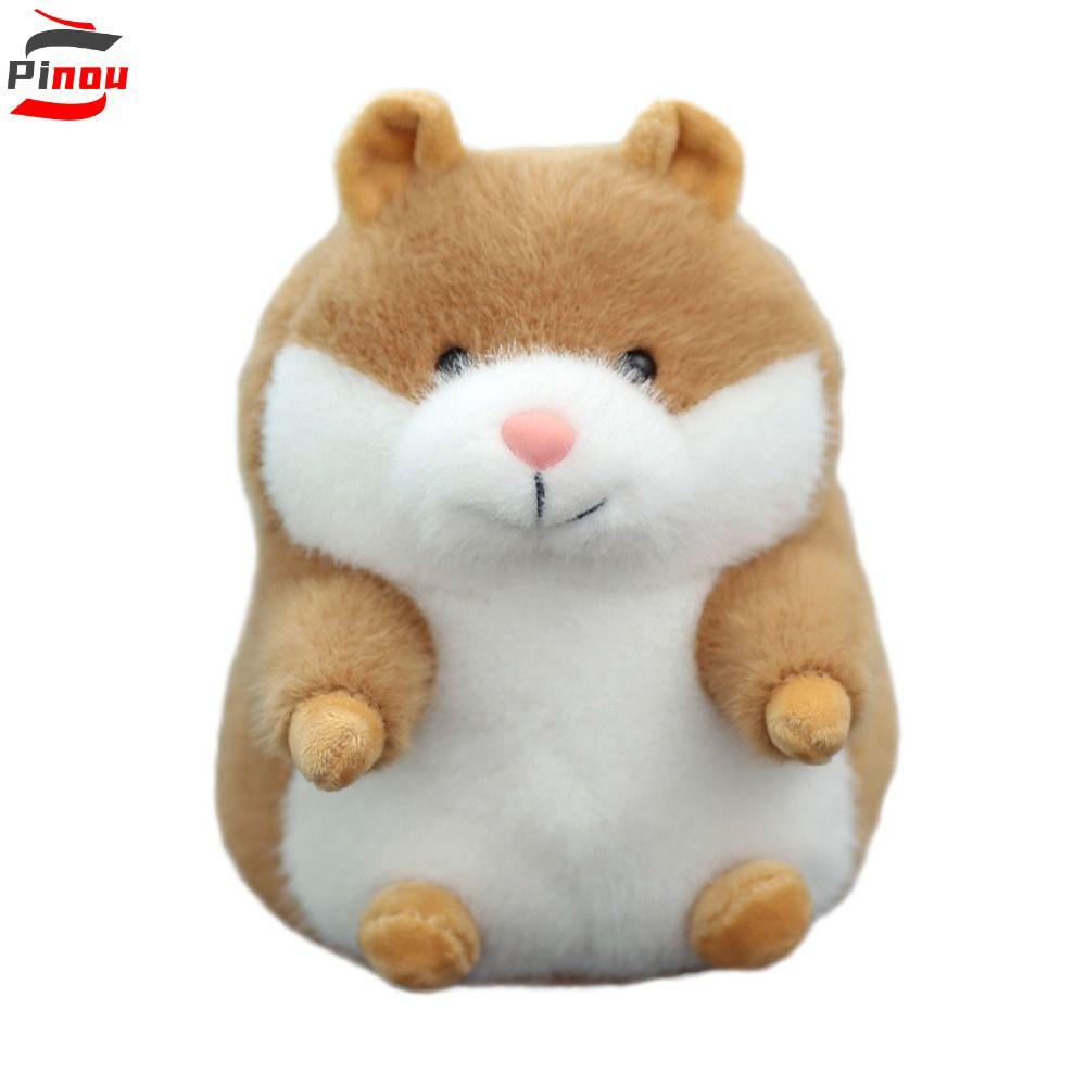 POOU Hamster Đồ Chơi Sang Trọng, PP Cotton Động Vật Như Thật Chuột Sang Trọng Gối, Sáng Tạo Mềm Lông