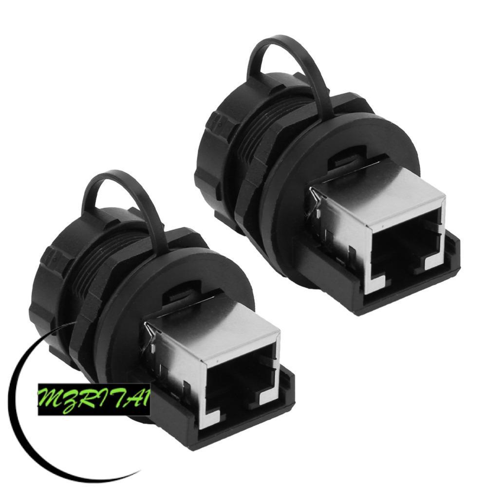 Bộ chuyển đổi RJ45 2 CÁI MARITA1, IP67 RJ45-180° Đầu nối RJ45, Bảng điều khiển RJ45 chống nước bền b