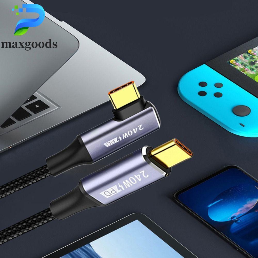 maxgoods Cáp sạc MAXGOODS Type-C sang Type-C PD Dây sạc USB Type C Góc 90 độ Nam sang Nam Dây dữ liệ