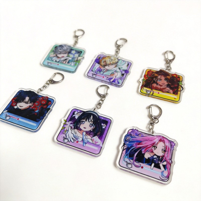 Alien Stage Merch: 6 Móc Khóa Nhân Vật - Hyuna Mizi Luka Till Sua Ivan - Bộ Charm Acrylic của Kpop I