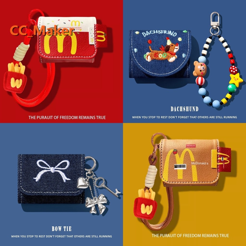 Ốp Lưng Cho Baseus BP1 Pro Ốp Lưng Hoạt Hình Chó Con Mèo Mặt Dây Chuyền Da Mềm Baseus Bass EP10 Pro 