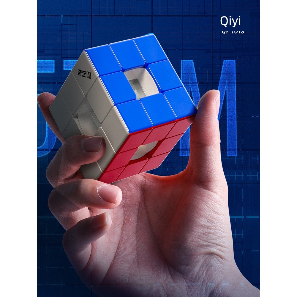 moyu rs3m v5 rubik 3x3 nam châm gan Qiyi Racing Hollow Rubik's Cube Magnetic UV Edition Hollow Rubik