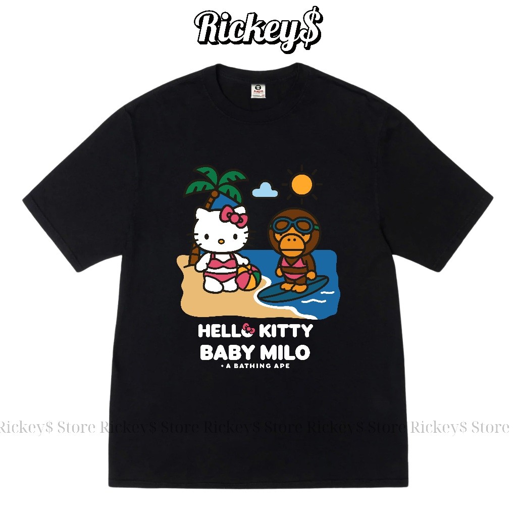 [High Quality] Áo Thun Bape x Hello Kitty Baby - Chất Liệu Cotton Cao Cấp - Rickey$.