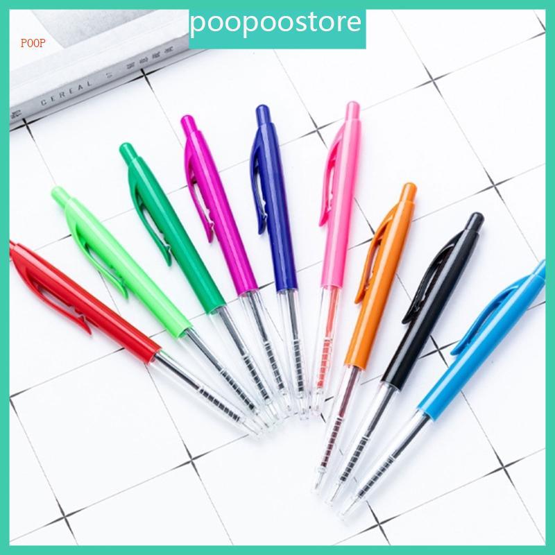 POOP 1 0mm Bút Viết Nhựa Bút Bi Bút Dầu Bút Bi Có Thể Thu Vào Bút Bi