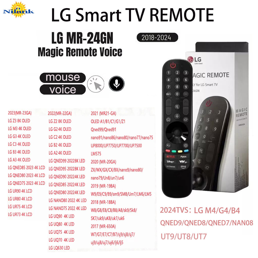 2024 Magic REMOTE Giọng nói/Chuột Điều khiển TIVI Smart LG ONLY MR24GN FOR 2018-2024