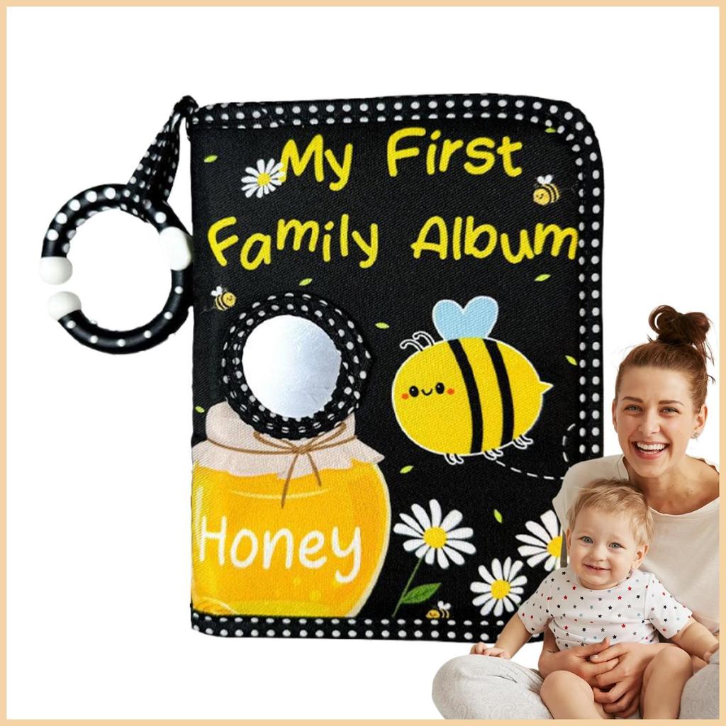 Album Ảnh Mềm Đầu Tiên Cho Bé Album Ảnh 4x6 Hình Ảnh Giữ 4x6 Hình Ảnh Sách Vải Mềm Có Gương An Toàn 