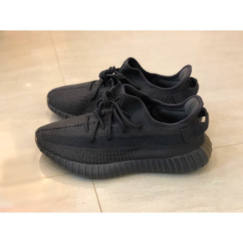 Rey Stock chất lượng cao yeezy boost 350 v2 Cender cao su đen thô đen soul FY2903