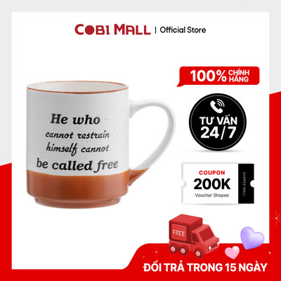 Ly sứ có chữ nhiều màu - Cobi Home