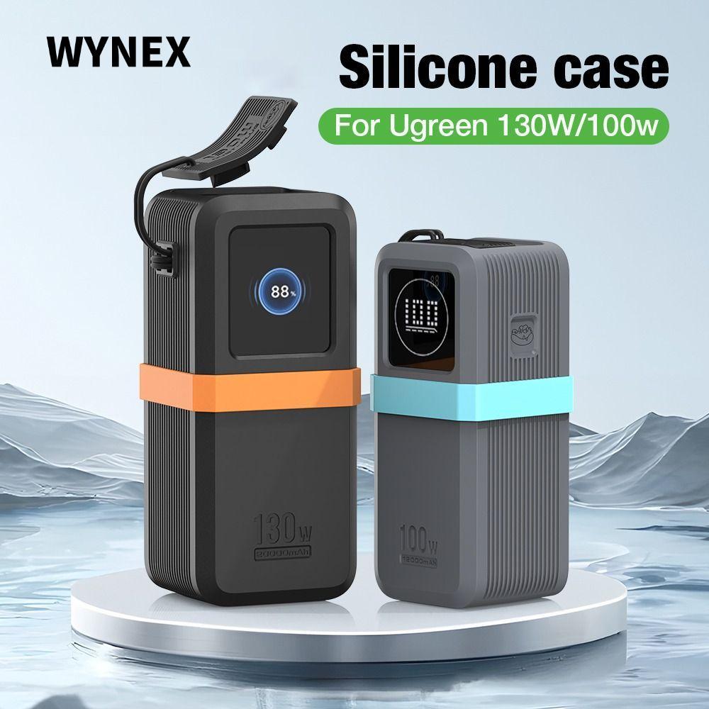 WYNEX Silicone, Bảo vệ chống sốc di động, Vỏ bảo vệ chống bụi mềm cho UGREEN Nexode Power Bank 20000
