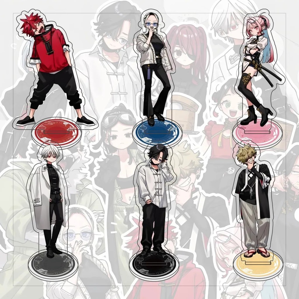 Standee Anime Gokurakugai Khu Phố Cực Lạc mô hình mica trang trí Aruma Tao Nei Tatsuomi Ban quà tặng