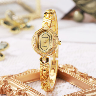 Vòng tay thời trung cổ Đồng hồ nữ Đồng hồ nữ Niche Học sinh trung học cơ sở Vàng tinh tế Ánh sáng cao cấp Đồng hồ thạch anh sang trọng 3.10 B