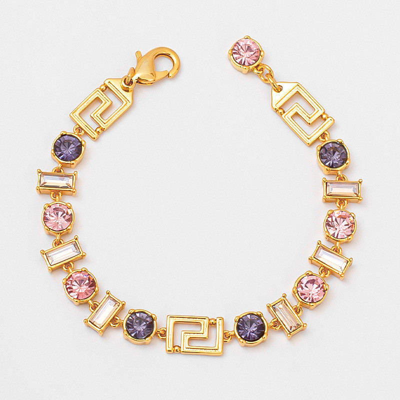 Fashionable Colorful Glass Bracelet for Women, Simple Design Bracelet, Vintage Friendship Bracelet