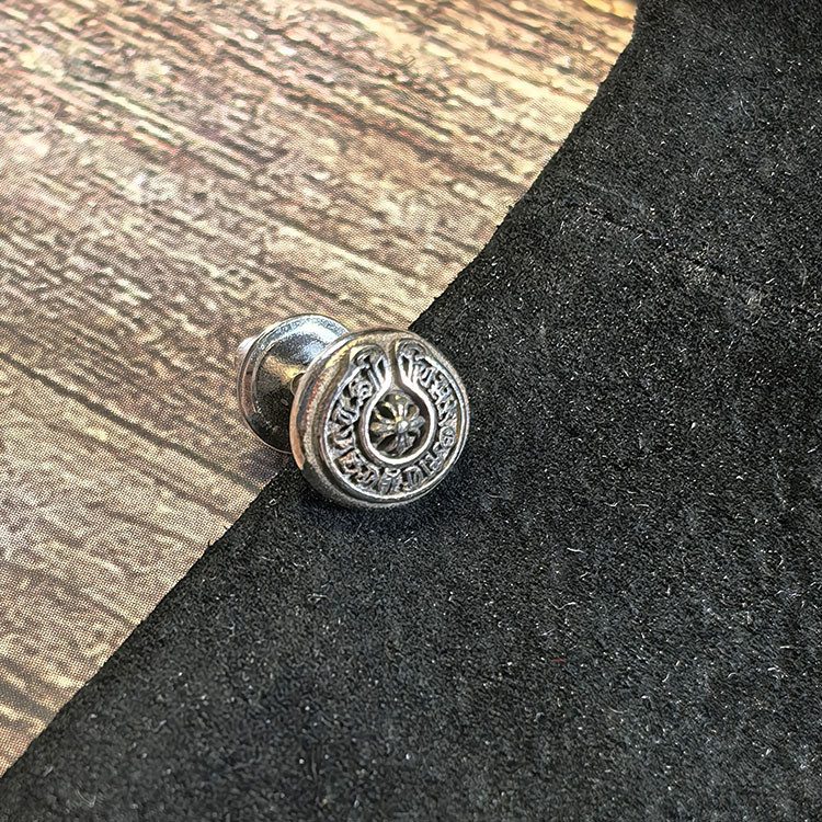 Horseshoe earrings925Silver punk hip-hop personalized simple unisex earrings