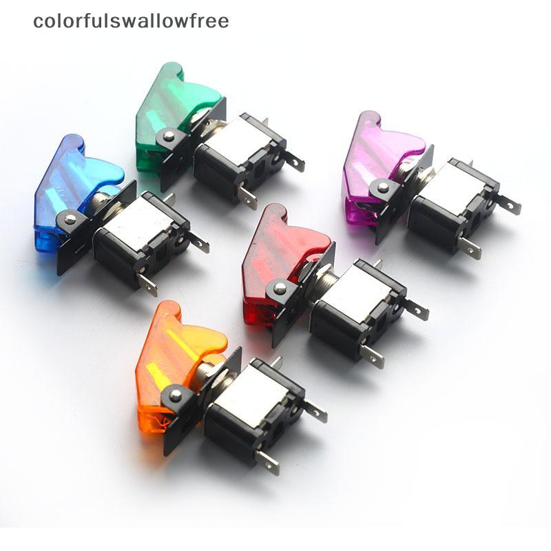 Colorfulswallowfree Car Tru Illuminated Led Switch Công tắc chuyển đổi Máy bay an toàn Flip Up Cover