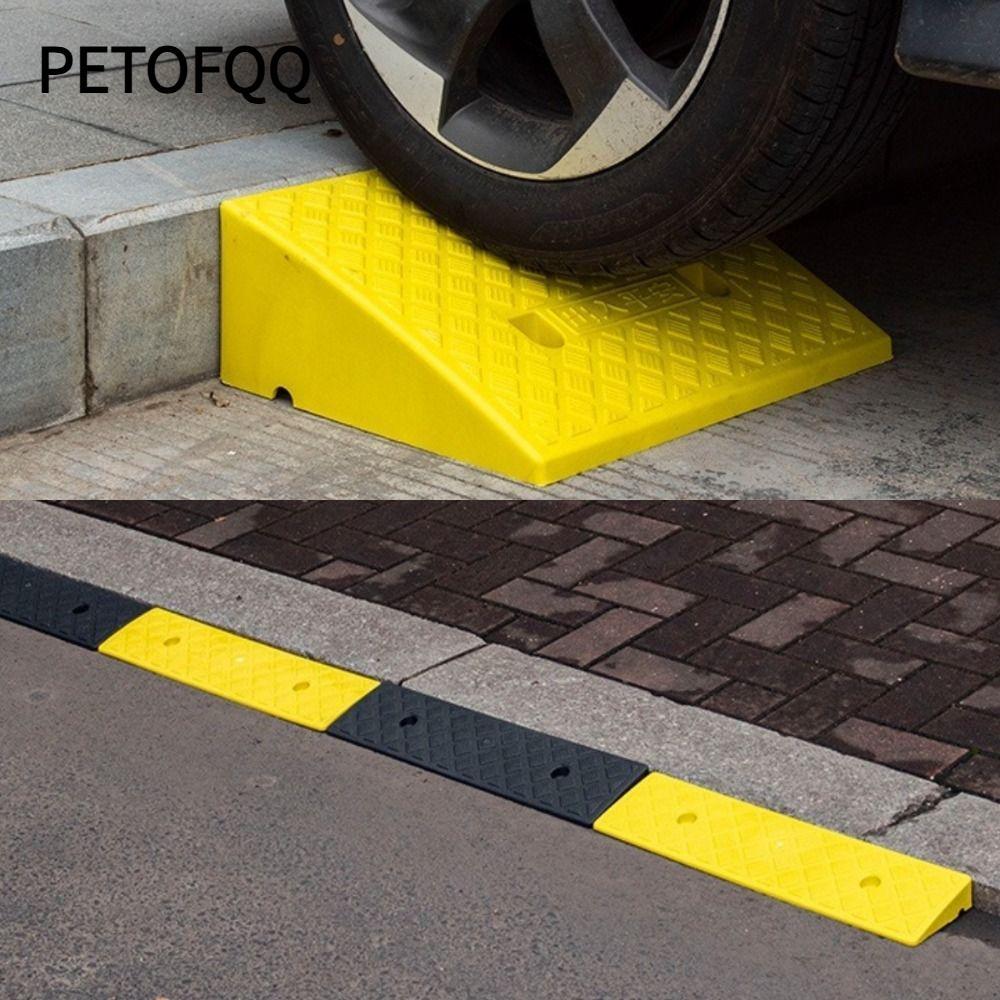PETOFQQ Bánh Xe Ô Tô Đường Lái Xe Ramps, Đen Chống Trơn Trượt Lốp Curb Ramps, Tốc Độ Bền Bump Curb R