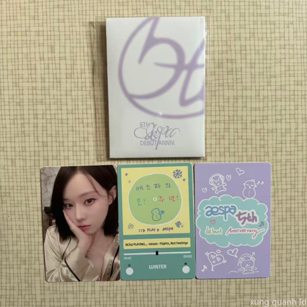 Genuine Aespa 5th Anniversary Random Card, Lucky Card, unopened karina winter.