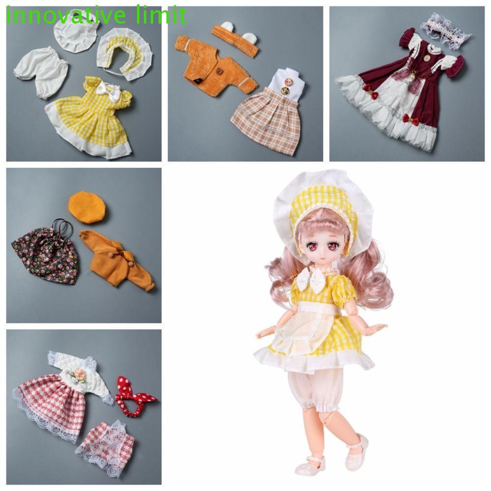 DYRUIZA 1 / 6 Quần áo búp bê BJD, Váy treo công chúa búp bê 30cm đáng yêu tinh tế, bé gái ăn mặc đồ 